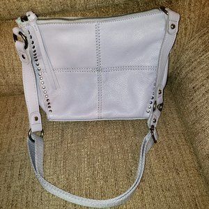 The Sak Leather Lavender Saddle Bag